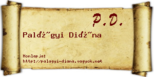 Palágyi Diána névjegykártya