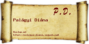 Palágyi Diána névjegykártya